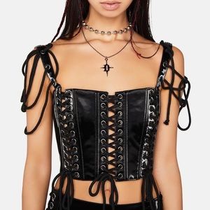 Modulation Liquid Velvet Corset Top